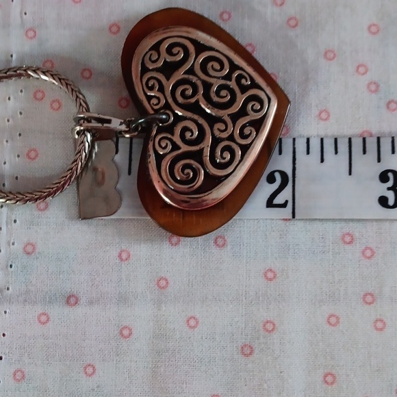 Brighton Amber and Silver Heart Wheat Chain Necklace - Picture 8 of 12